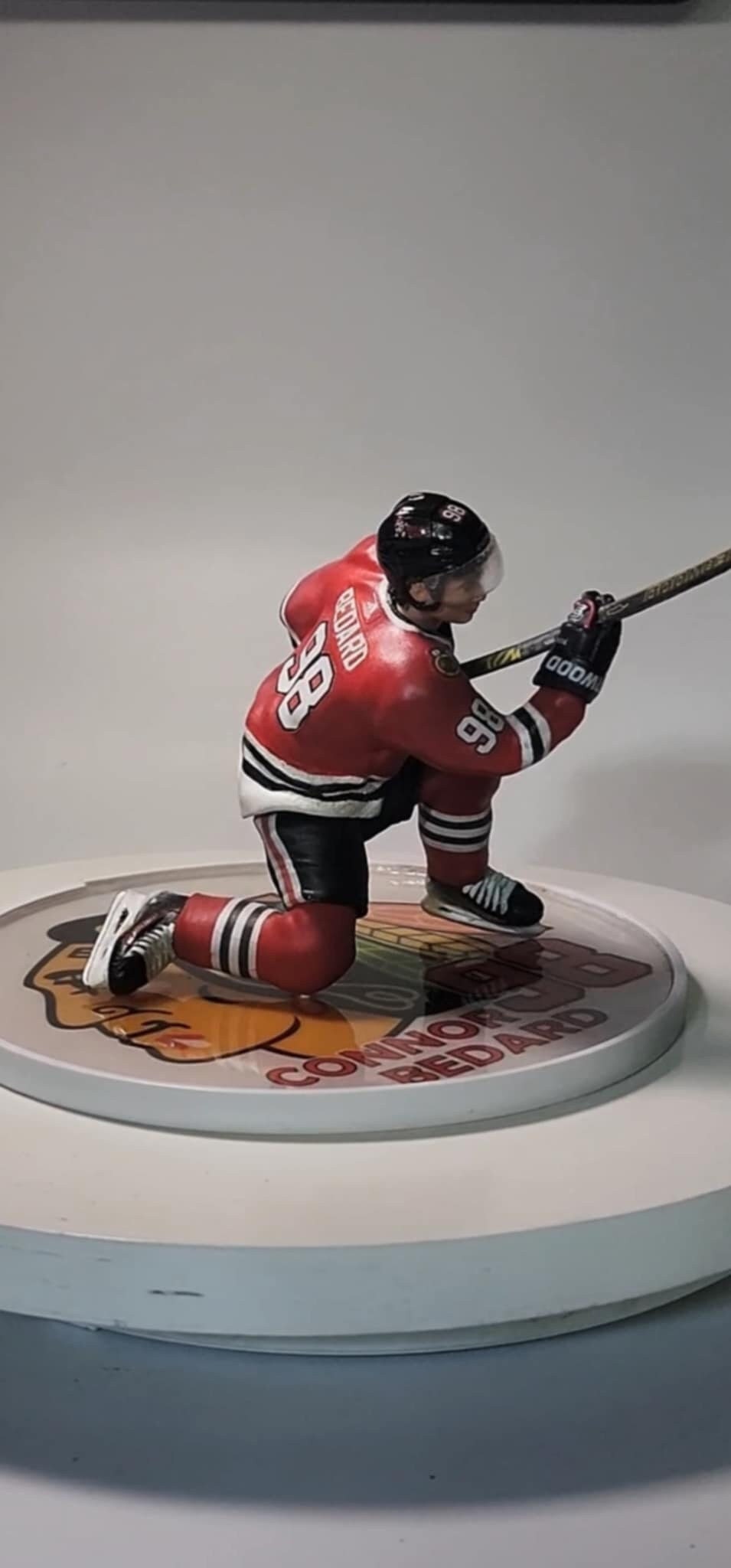 Connor Bedard costum figure Chicago Blachkhawks collectible