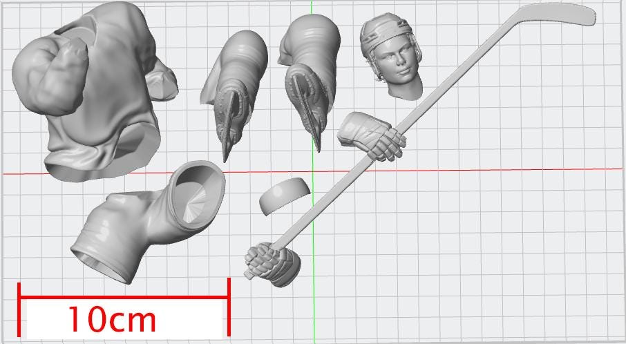 Hockey Goalie Baeur m5 pro gear Resin 3D printed