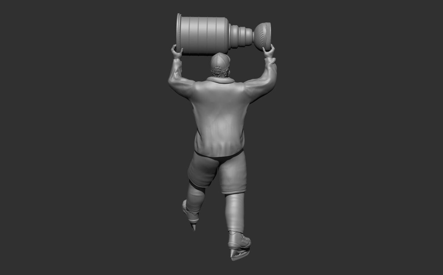 Hockey player stanley cup pose Resin 3D printed