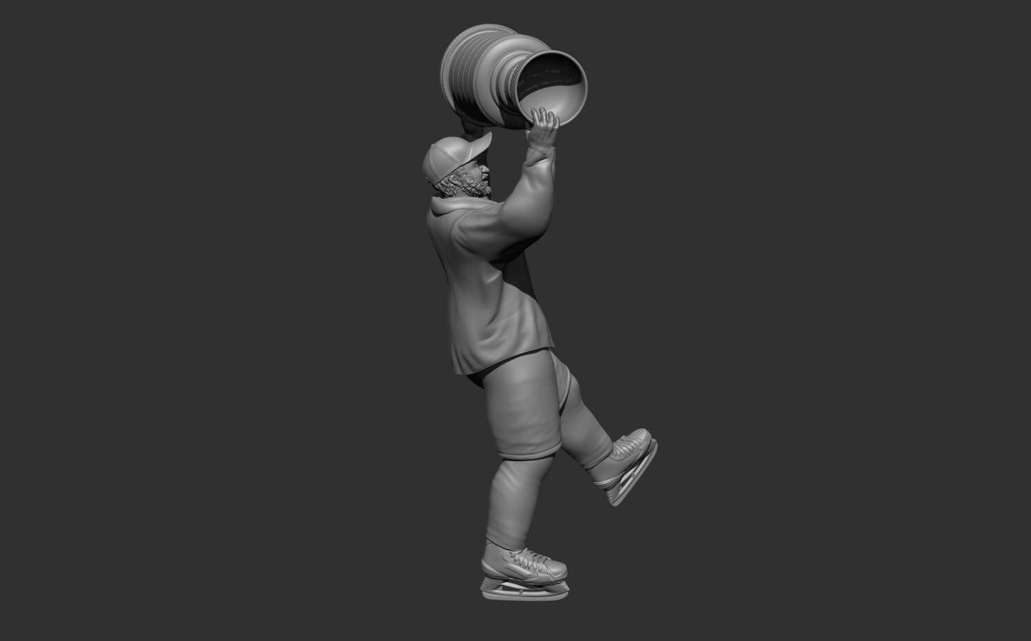 Hockey player stanley cup pose Resin 3D printed