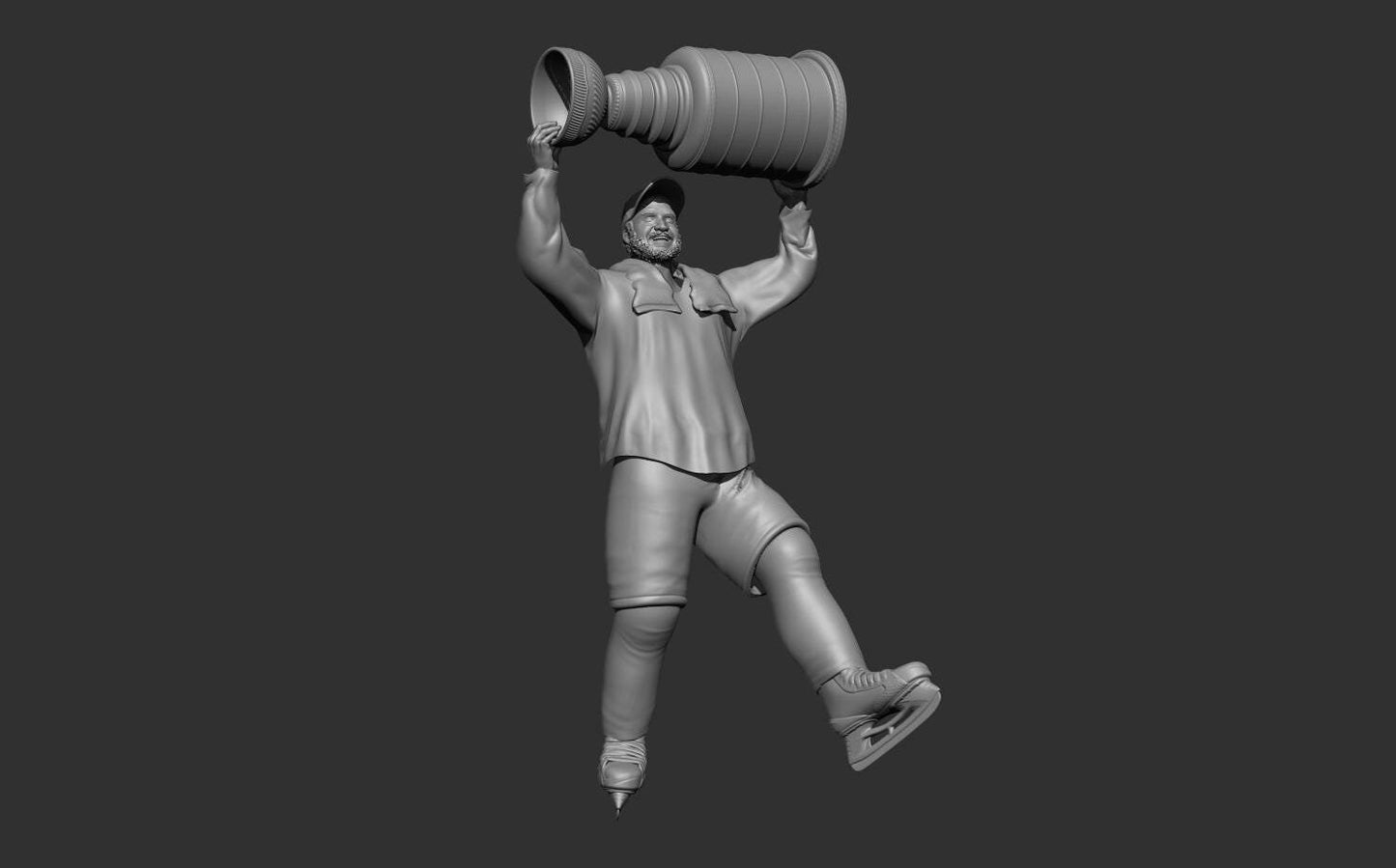 Hockey player stanley cup pose Resin 3D printed