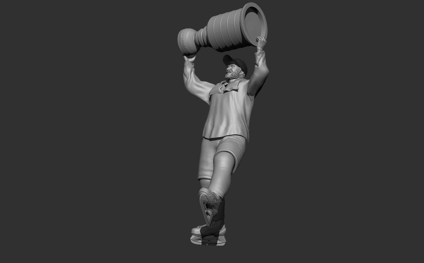Hockey player stanley cup pose Resin 3D printed