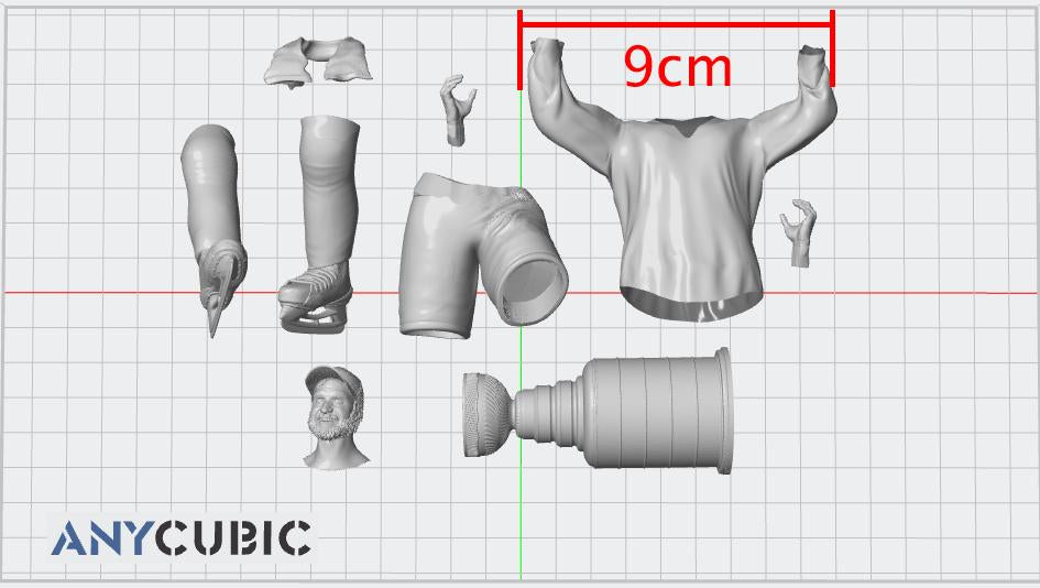 Hockey player stanley cup pose Resin 3D printed