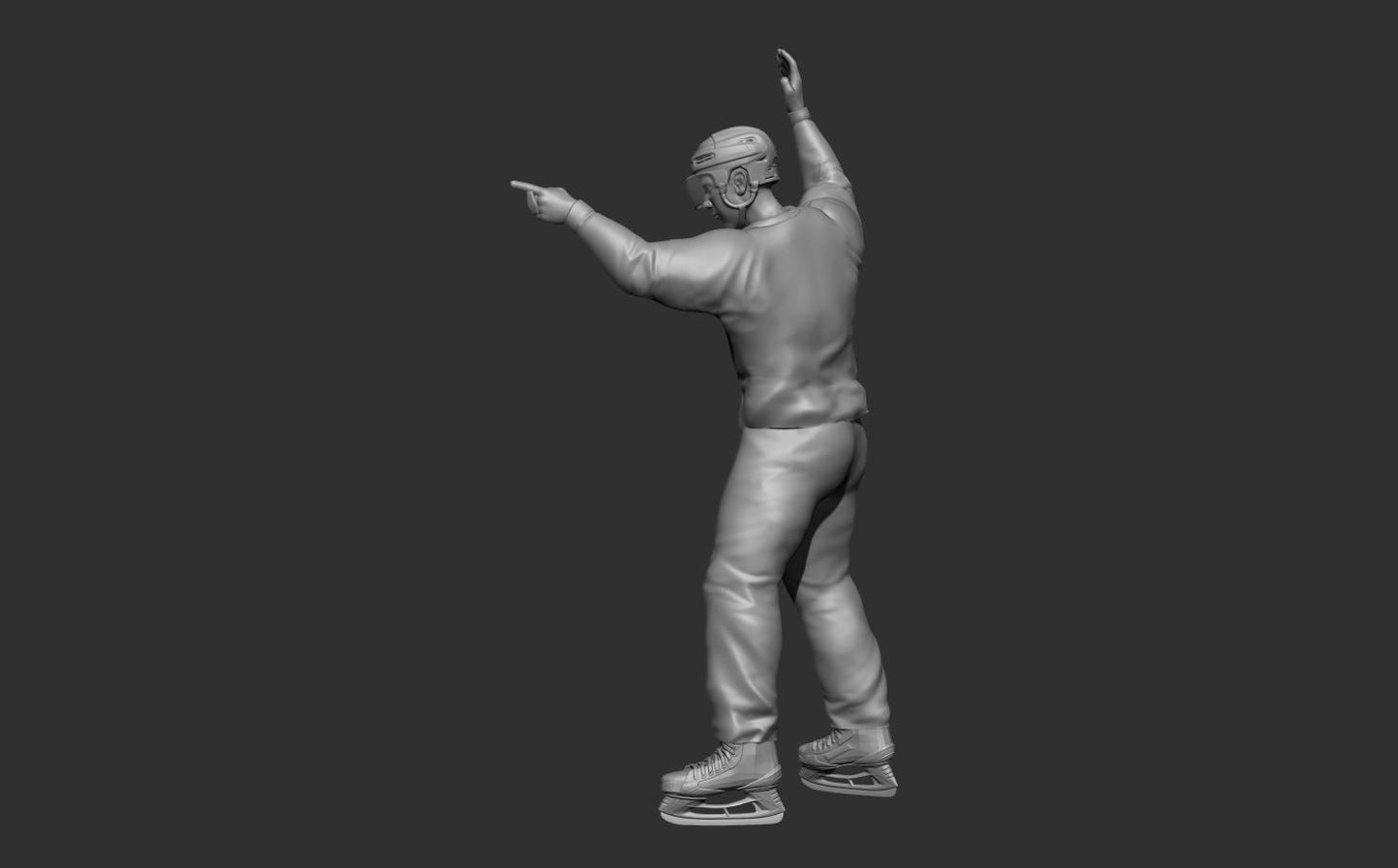 Hockey Referee penalty pose Resin Custom figures 3D printed