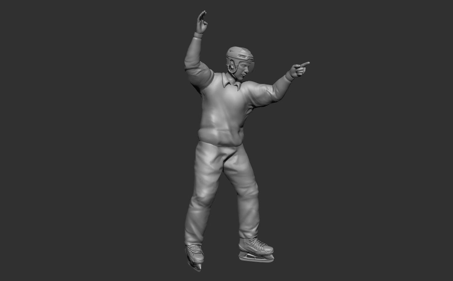 Hockey Referee penalty pose Resin Custom figures 3D printed