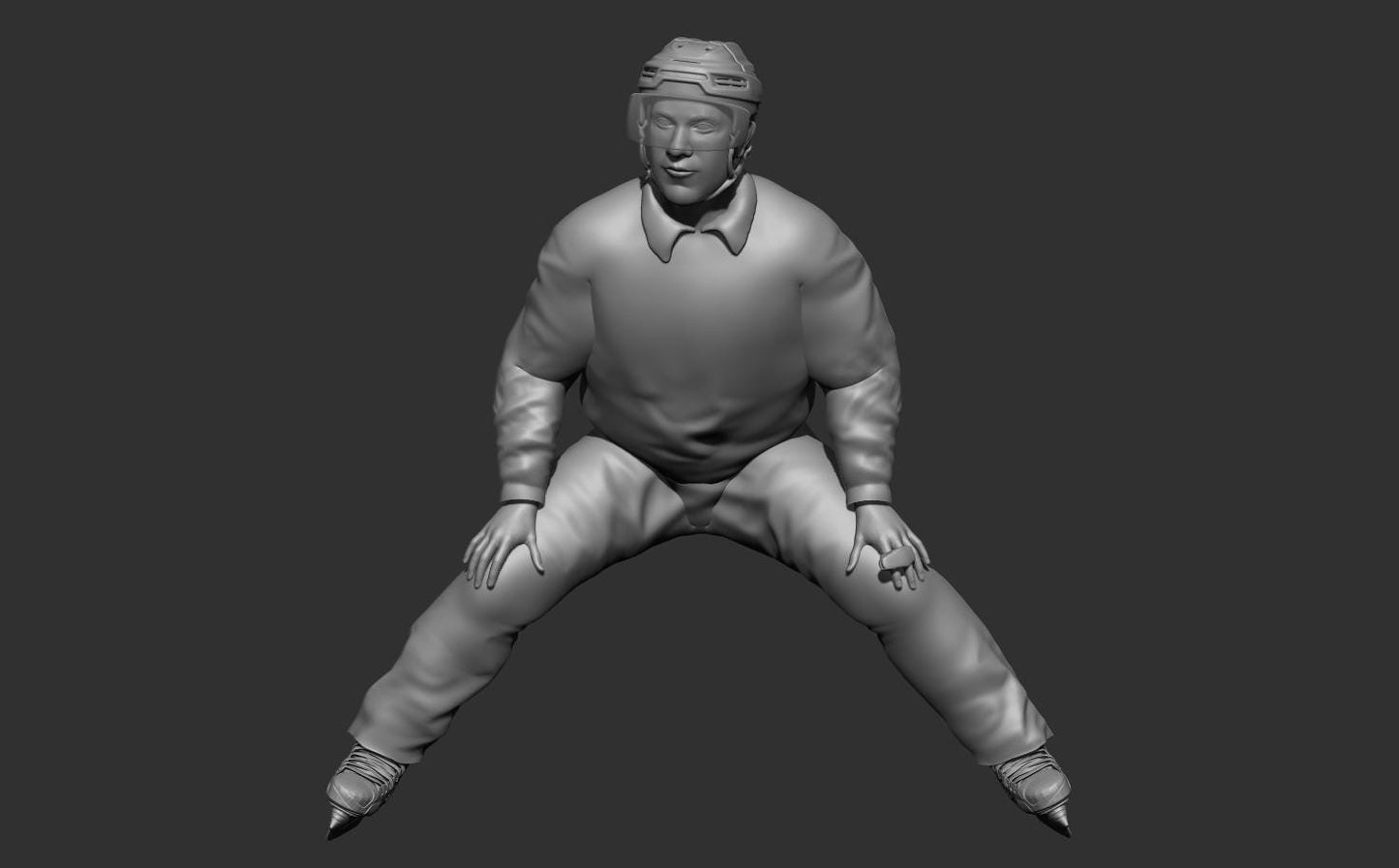 Hockey Referee stretch pose Resin Custom figures 3D printed