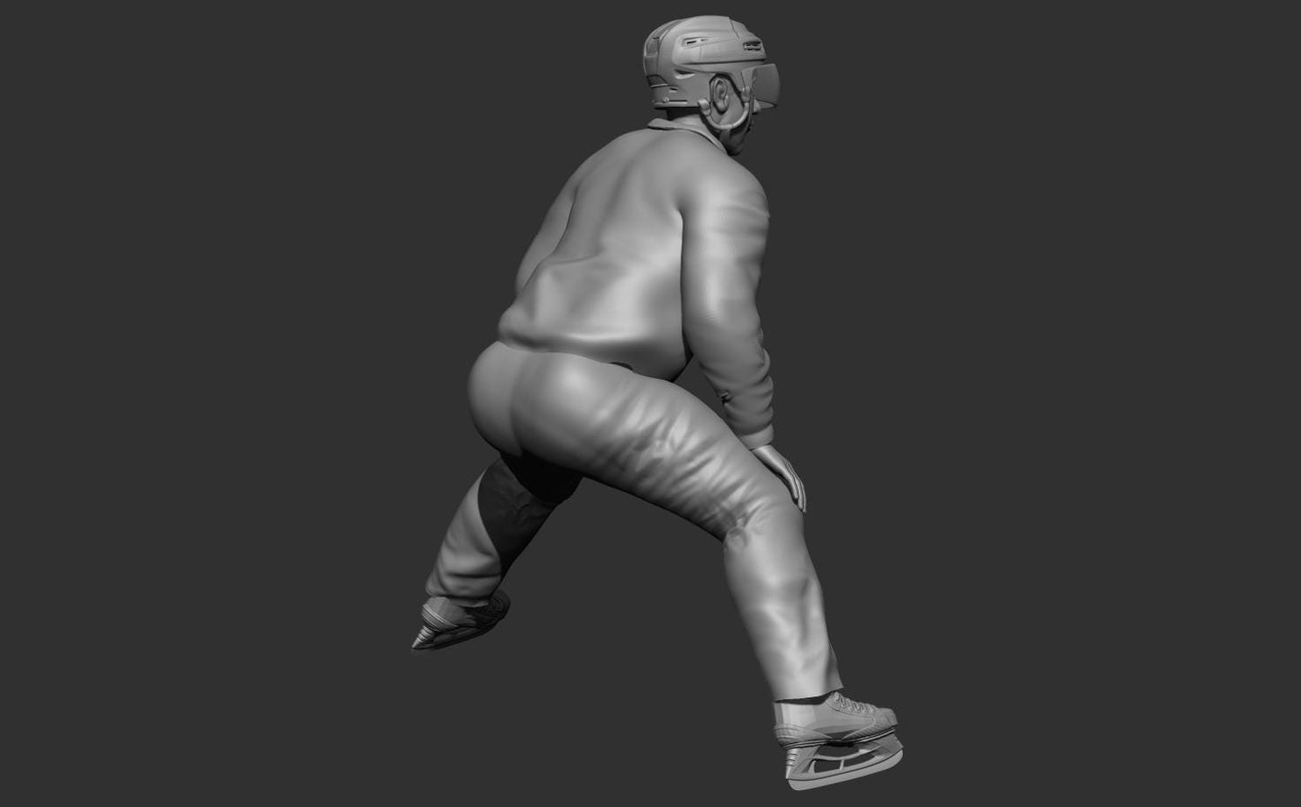 Hockey Referee stretch pose Resin Custom figures 3D printed