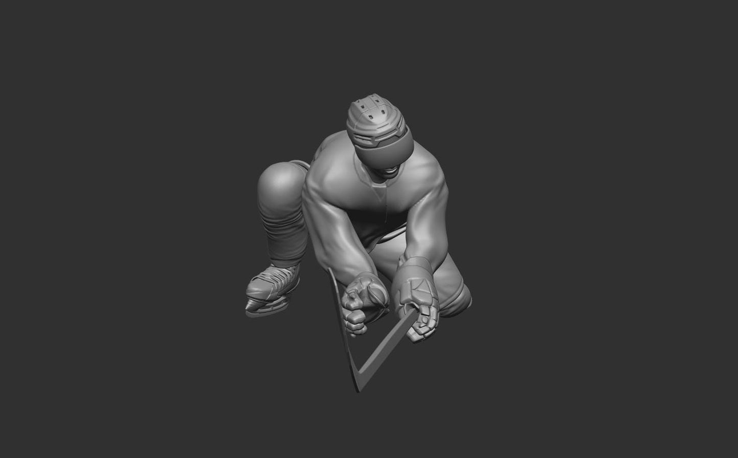 Hockey player blocking pose Resin Custom figures 3D printed