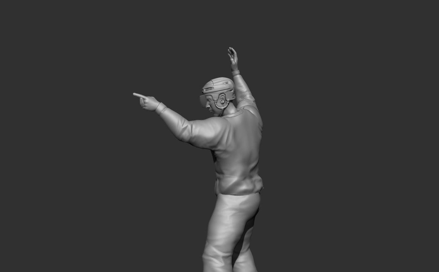 Hockey Referee penalty pose Resin Custom figures 3D printed