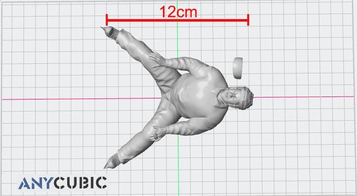 Hockey Referee stretch pose Resin Custom figures 3D printed
