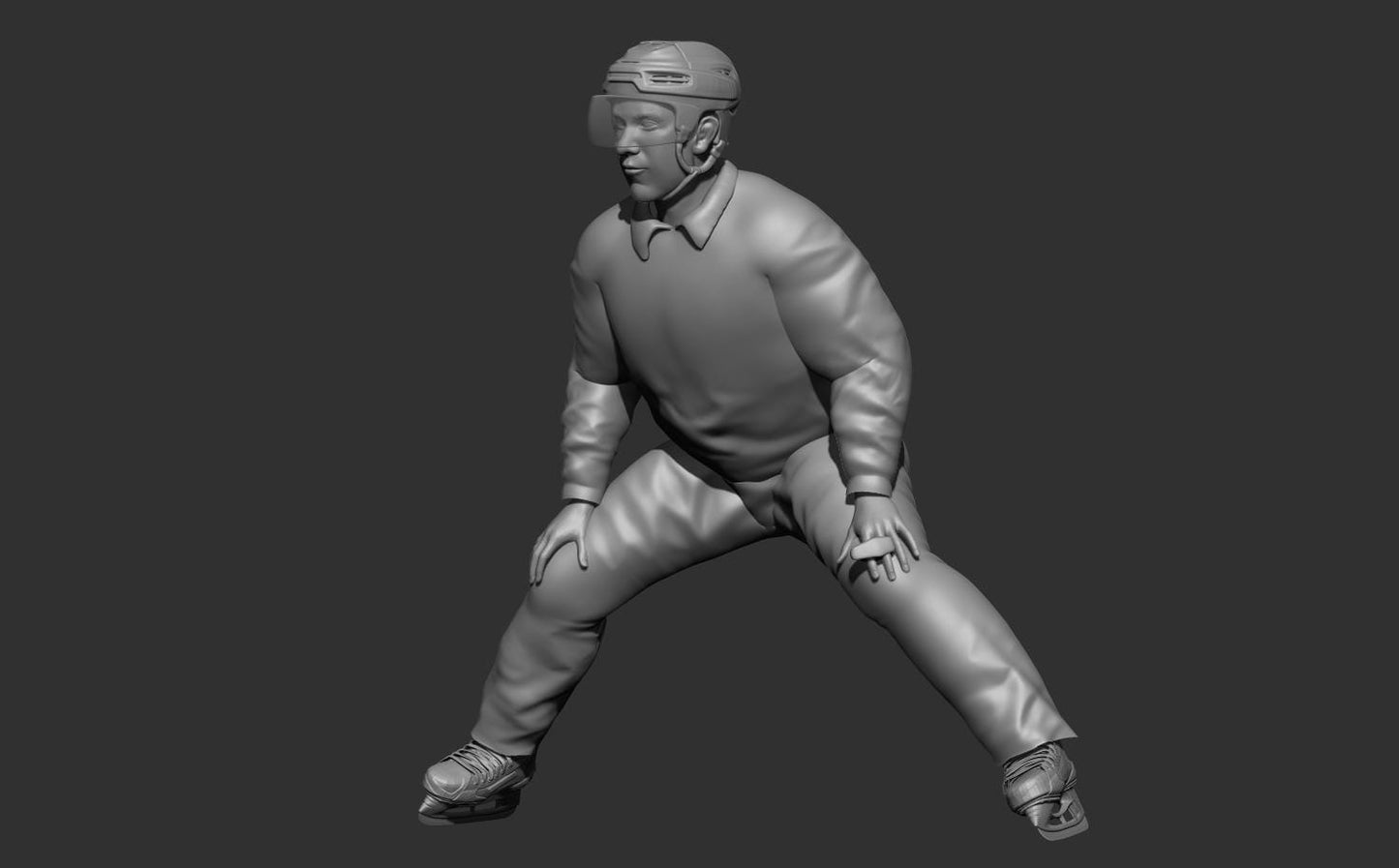 Hockey Referee stretch pose Resin Custom figures 3D printed