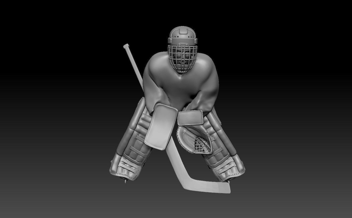 Équipement de gardien de but de hockey vintage imprimé en 3D