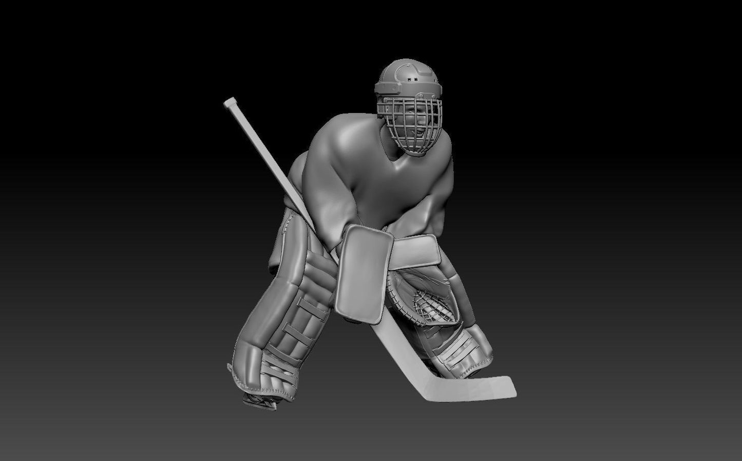 Équipement de gardien de but de hockey vintage imprimé en 3D