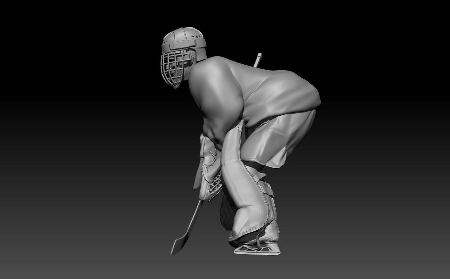 Équipement de gardien de but de hockey vintage imprimé en 3D