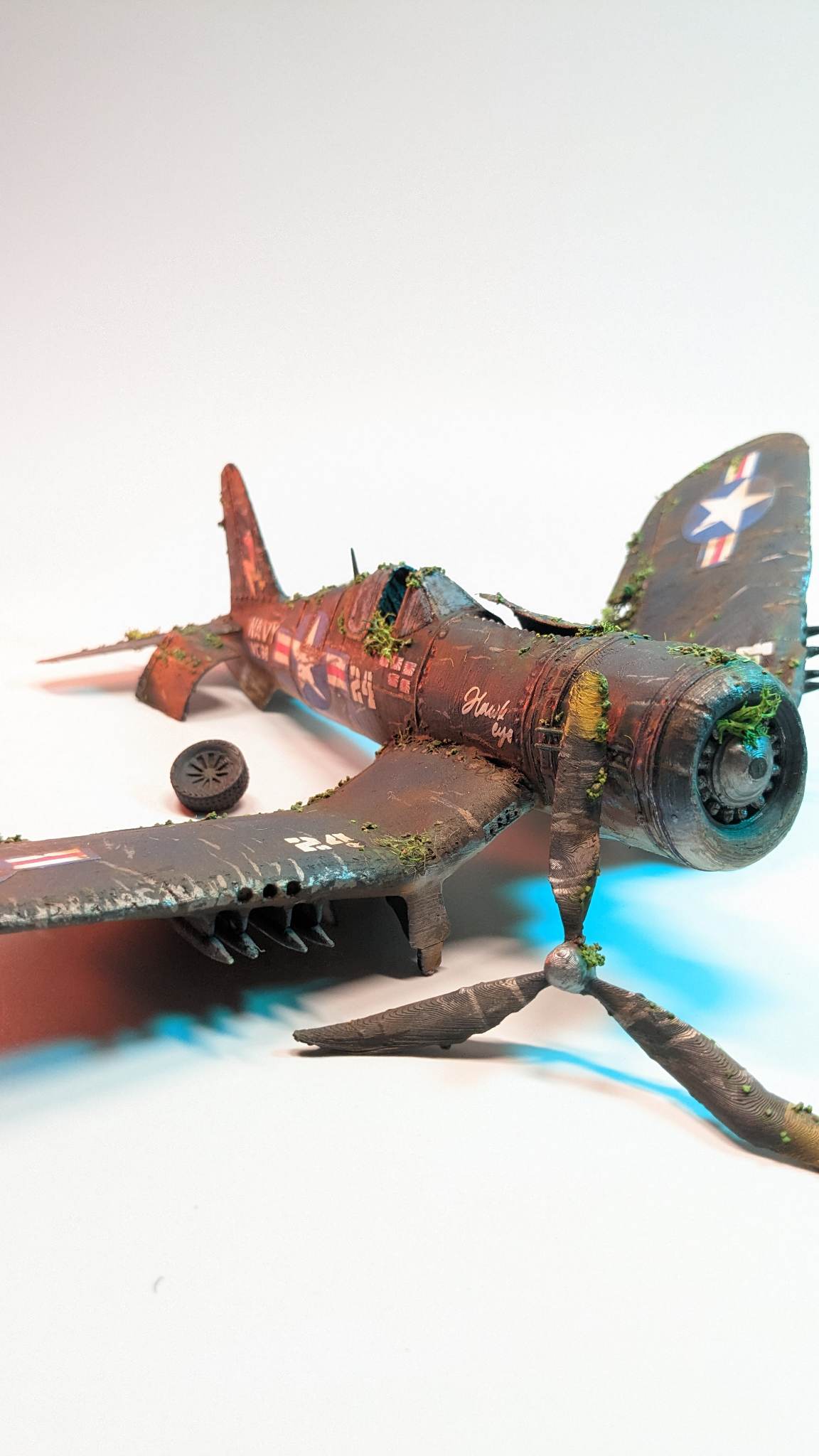 Ww2 f4u corsair fighter plane miniature