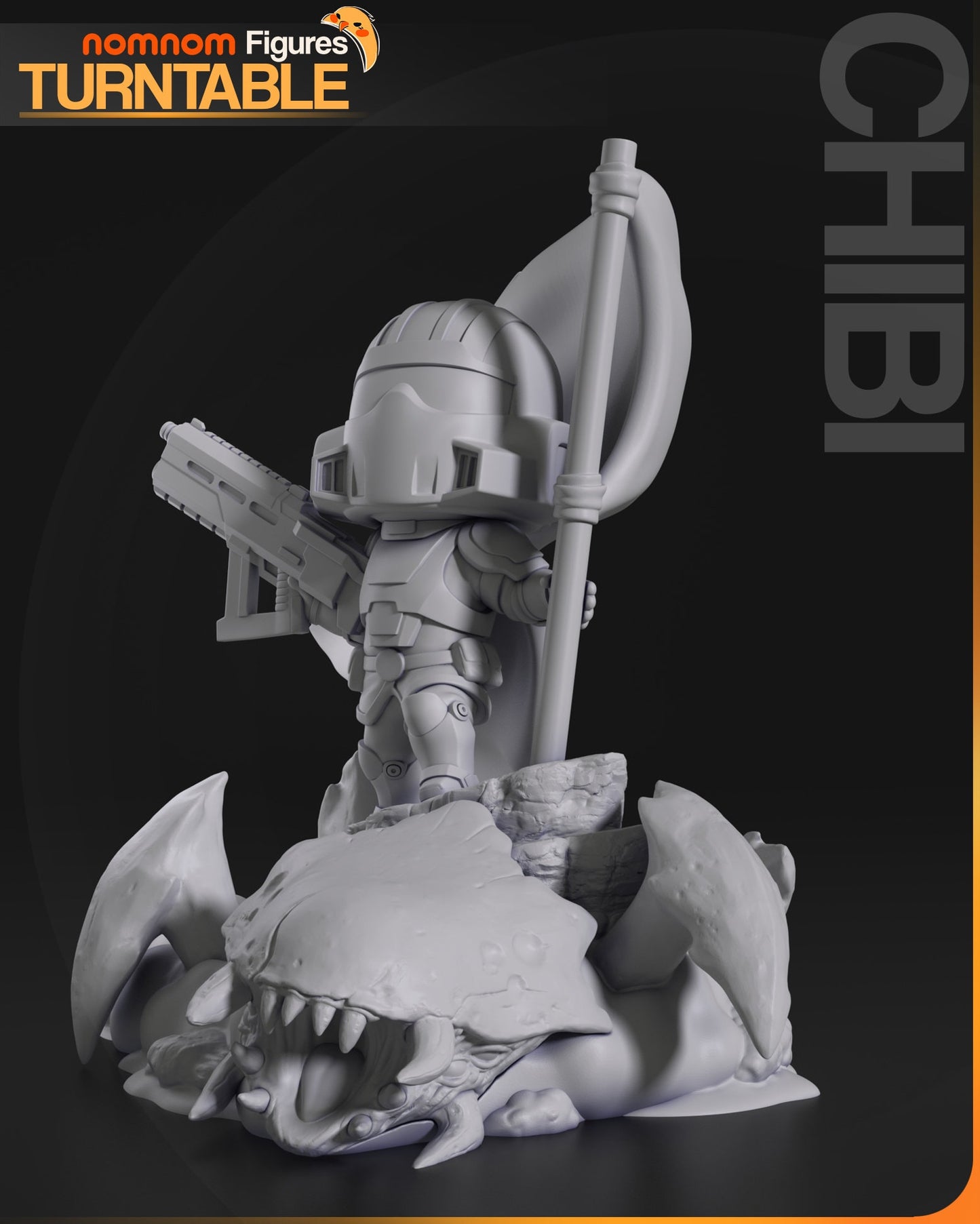 Helldivers Chibi NomNom Figure resin printed