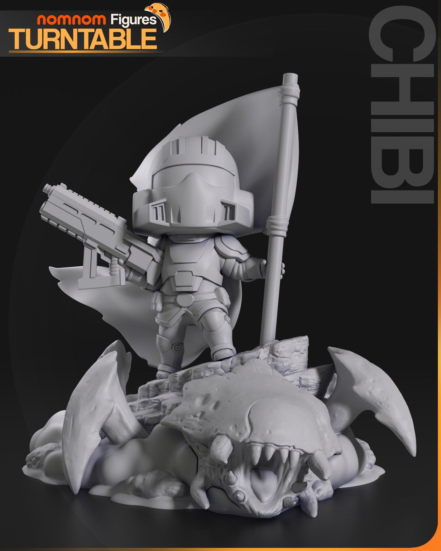 Helldivers Chibi NomNom Figure resin printed