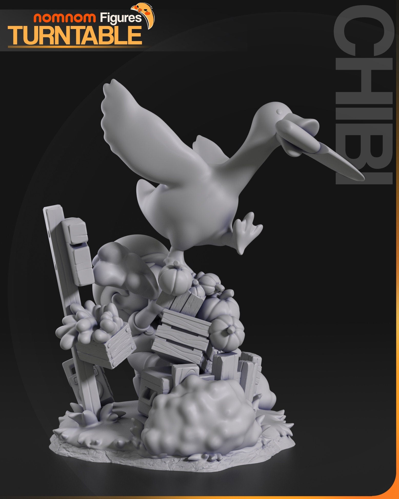 Chibi Goose - Untitled Goose Game NomNom Figure resin printed