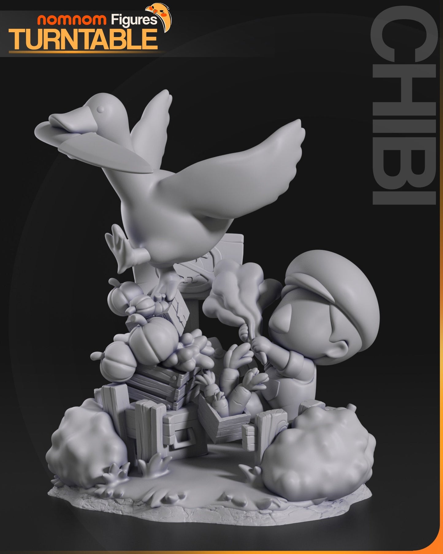 Chibi Goose - Untitled Goose Game NomNom Figure resin printed