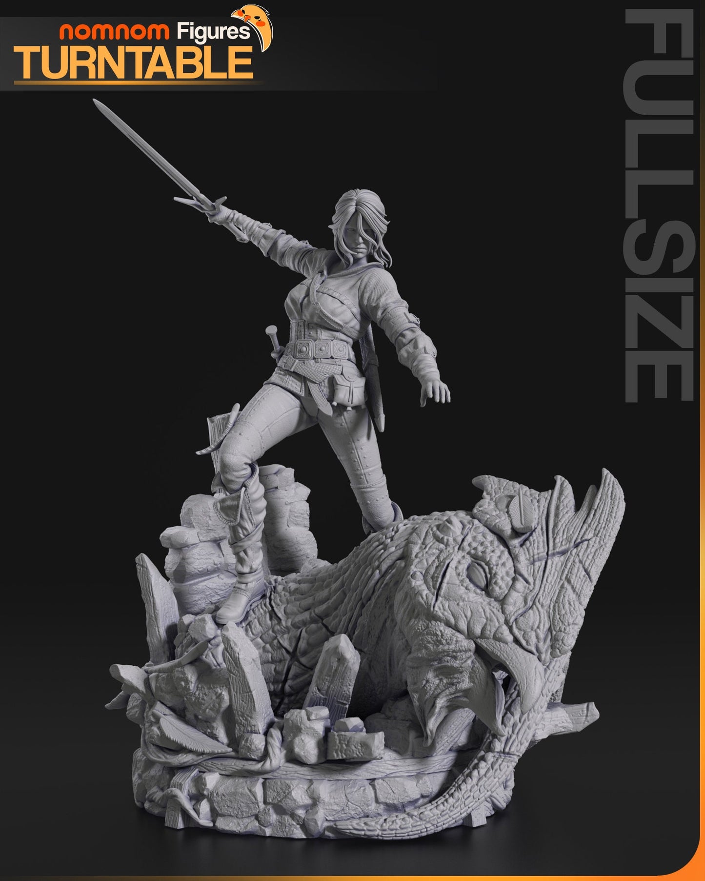 Ciri - The witcher NomNom Figure resin printed