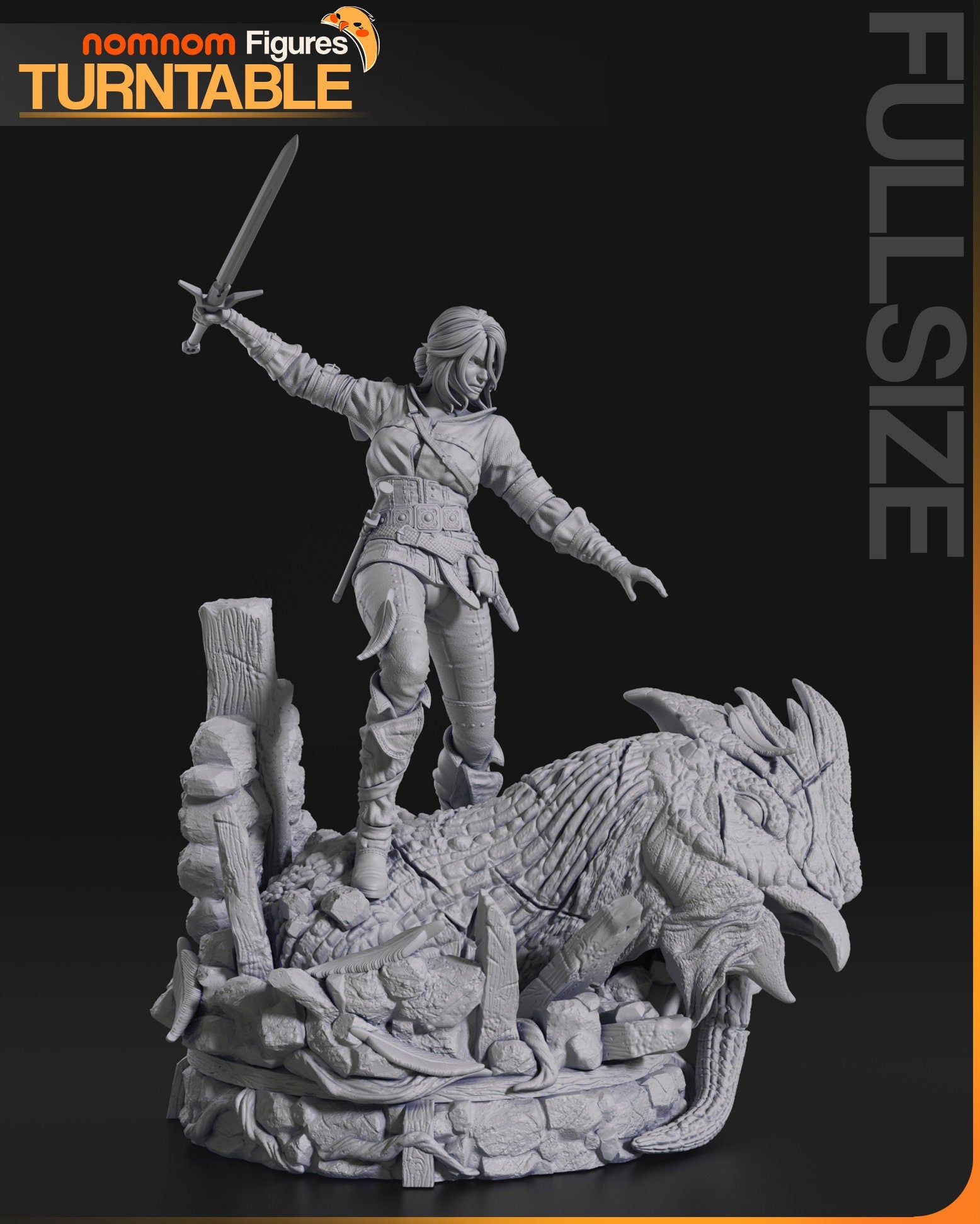 Ciri - The witcher NomNom Figure resin printed