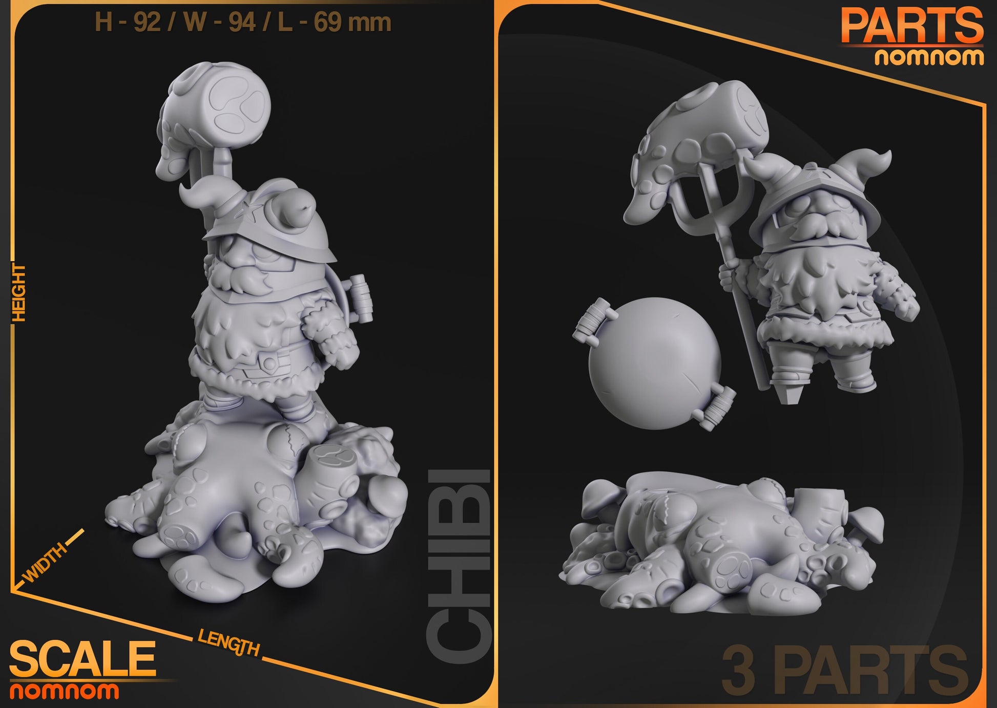 Chibi Goose - Untitled Goose Game NomNom Figure resin printed